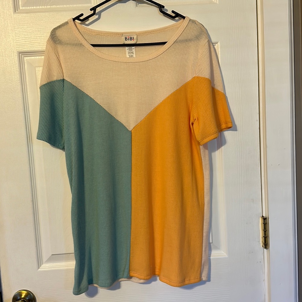 BiBi, Cream, Orange Sherbet, Seafoam Green, Large, Like New.